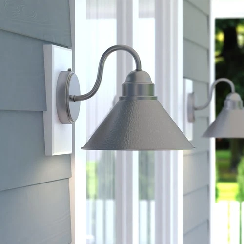 Vaxcel Lighting T0197 Outland 1 Light 9" Tall Outdoor Wall Sconce - Grey - Picture 8 of 12