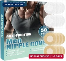 100 Pcs/50 pairs Men's Nipple Covers, for Runners,Sport Nipple Covers, Nipple Ta