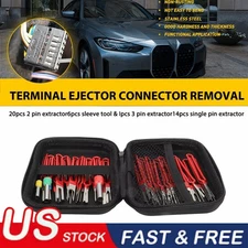 41x Pin Extractor Tool Terminal Ejector Connector Removal Kit w/ Protective Bag