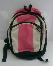 Pink White Backpack Travel School Bag Multi P...