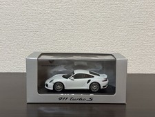 1/43 Porsche 911 991.2 Turbo S White Dealer Bespoke Mini Car Minichamps Champs