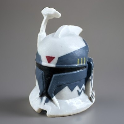 2011 Star Wars Clone Wars Clone Commander Wolffe CW48 3.75  Phase 1 Helmet Only
