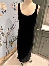 ASOS DESIGN Velvet Scoop Neck Front, Low Back Maxi Dress Black  Velour EUC Sz 8