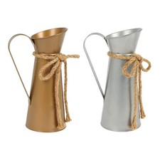 Antique Iron Milk Jugs Flower Vases with Handle Farmhouses Home Wedding Decors