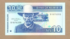 NAMIBIA: 10 Dollars Banknote, (UNC), P-1a, 1993, No Reserve!
