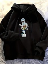 Rick And Morty Funny Pattern Printed Hoodie Official Rick and Morty Character