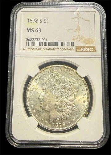 1878-S Morgan Silver Dollar NGC MS63 $1