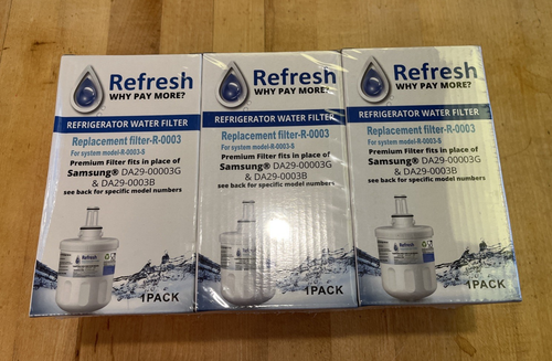 Refresh R 003 Water Filter 3 NEW SEALED - Refresh Samsung Replacement Water Filter for R-0003 ...