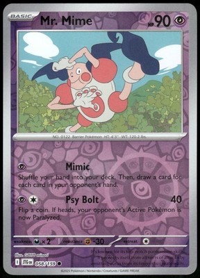 Mr. Mime 058/159 Reverse Holo Common Pokemon Journey Together 2025