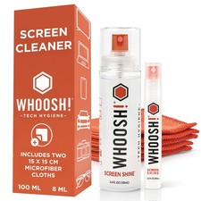 WHOOSH Screen Shine Duo - Screen Cleaner Spray for iPad, Monitor, Laptop, MacBo