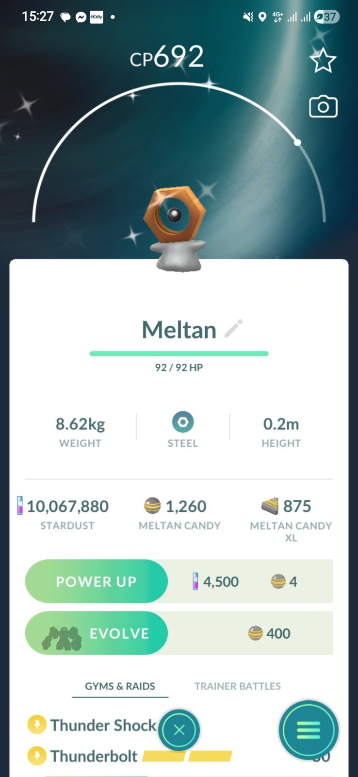Shiny Meltan Pokemon Ultra Friends / Registered Go