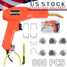 Plastic Welder Kit Soldering Hot Stapler Bumper Repair Welding Gun 800 Staples