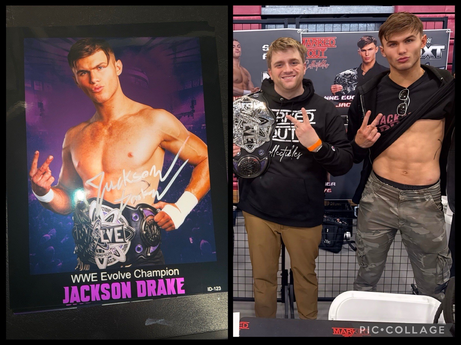 Jackson Drake Signed Matte 8x10 Proof WWE ID Promo NXT EVOLVE AEW