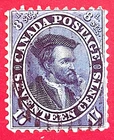 Canada Stamp #19 "First Cents Issue Jacques Cartier" Used
