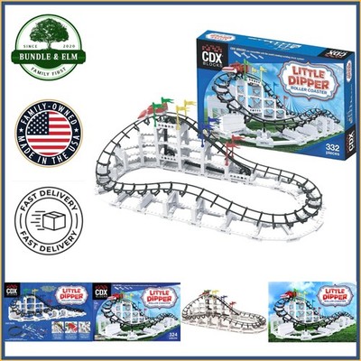 Multicolor Roller Coaster Model Kit with Realistic Mechanical Operation