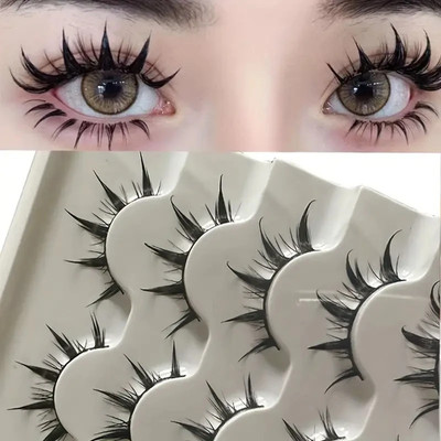 Anime Style False Eyelashes Dramatic D Curl Reusable Cosplay Lashes