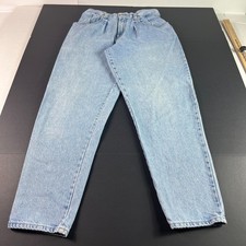 VTG 90s Calvin Klein Jean Women 30x30 High Rise Relaxed Taper Blue Denim Tag 14