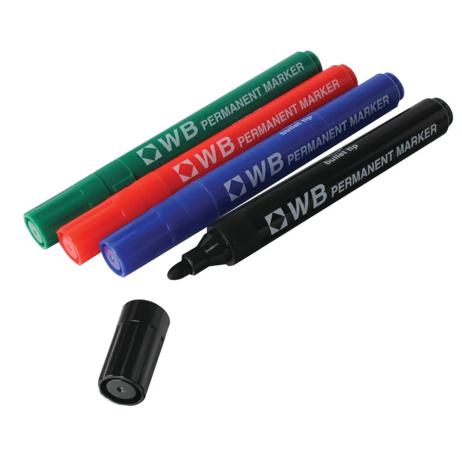 WB Permanent Bullet Tip Marker (Pack of 4) [WX26088A]