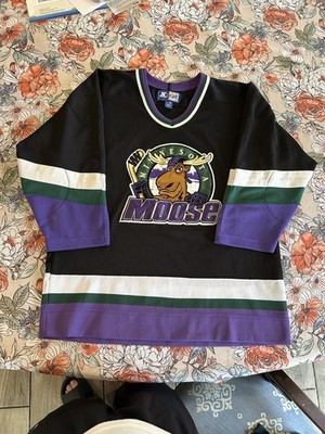 Vintage Rare NHL Minnesota Moose Starter Hockey Jersey Kids Size Large/XL