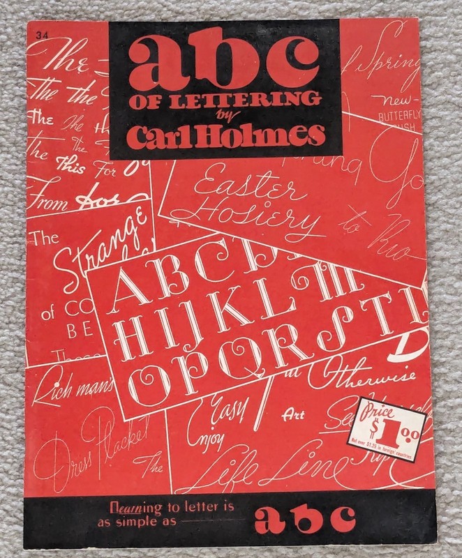 ABC of LETTERING by CARL HOLMES. Walter Foster Art Book. #34