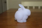 Vintage Fenton Lavender Satin Glass Sitting Bunny Rabbit Figurine Rare Color