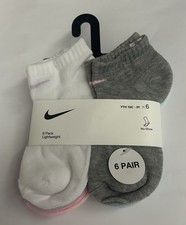 New Nike No-Show Socks 6 Pairs Lightweight 5-7 XS Shoe Size 10C-3Y