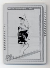 2025 Donruss Printing Plate Black Rated Rookie #128 Jacob Misiorowski 1/1
