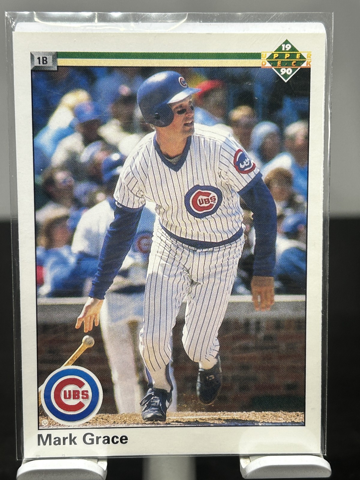 1990 Upper Deck - #128b - Mark Grace - Chicago Cubs