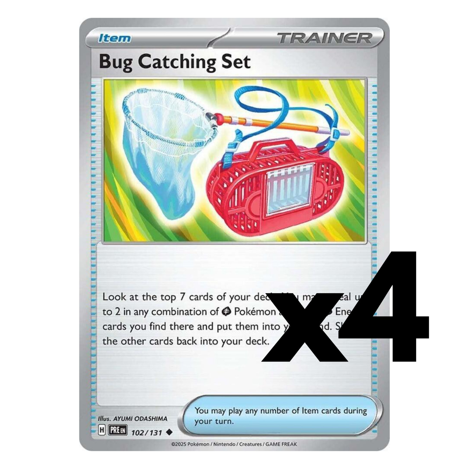 4x Bug Catching Set - 102/131 - SV: Prismatic Evolutions Pokemon Playset x4