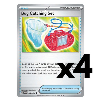 4x Bug Catching Set - 102/131 - SV: Prismatic Evolutions Pokemon Playset x4