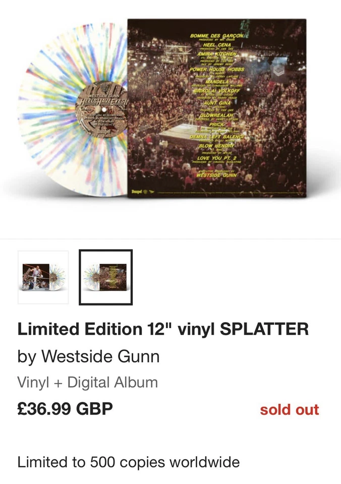 WESTSIDE GUNN - HEELS HAVE EYES 2 - 12" vinyl SPLATTER - Image 2 of 4