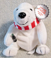 Coca-Cola Plush Polar Bear Red White Scarf Style 0154 MWMT Free Shipping