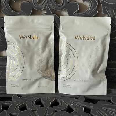 WeNatal Lot of 2 Omega DHA+ Fish Oil Prenatal Fertility Omega-3 60 Softgels 2027