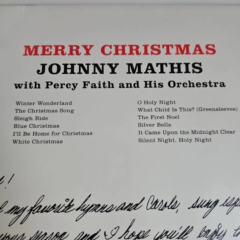 NEW Johnny Mathis Merry Christmas Limited 2018 LP 180g E.U. Audiophile RE NM - Image 4 of 4