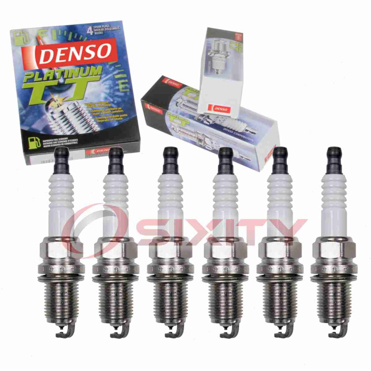 6 pc Denso Platinum TT Spark Plugs for 2002-2003 Saturn Vue 3.0L V6 Ignition mj
