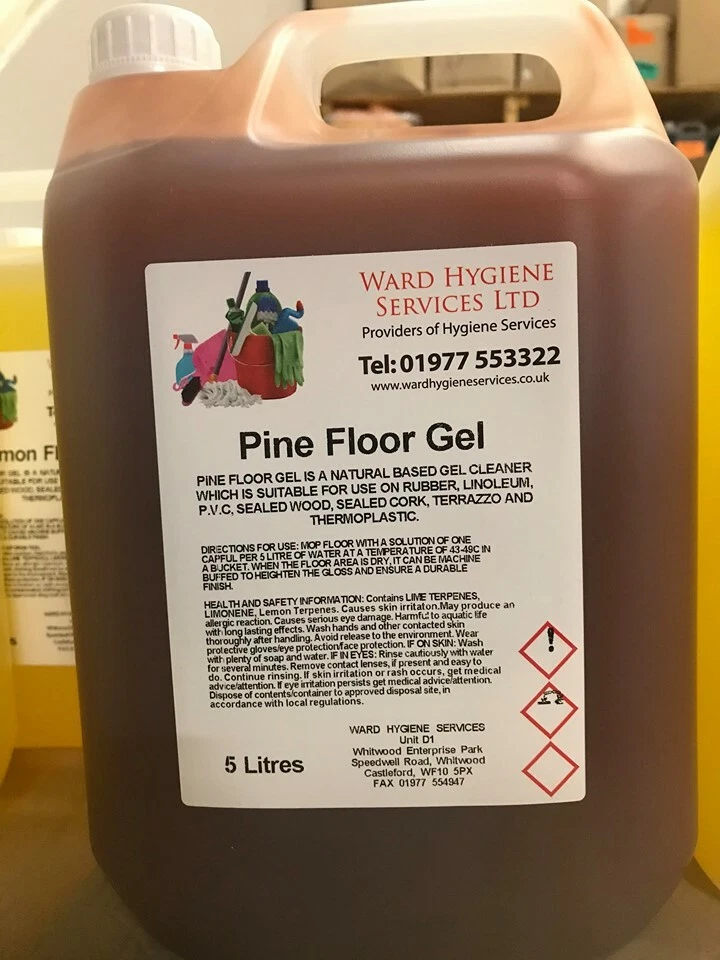 WARD HYGIENE SERVICES LTD. 1 x 5 Litre Pine Floor Gel - Buffing Shine Cleaner 5L Joblot Job Lot