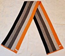 VINTAGE AUTHENTIC LAERERNES A KASSE STRIPED KNITTED LONG MENS WOOL BLEND SCARF