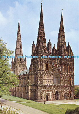 D155161 Lichfield Cathedral. Die Westfront. Pitkin Guides. S. W. Newbery