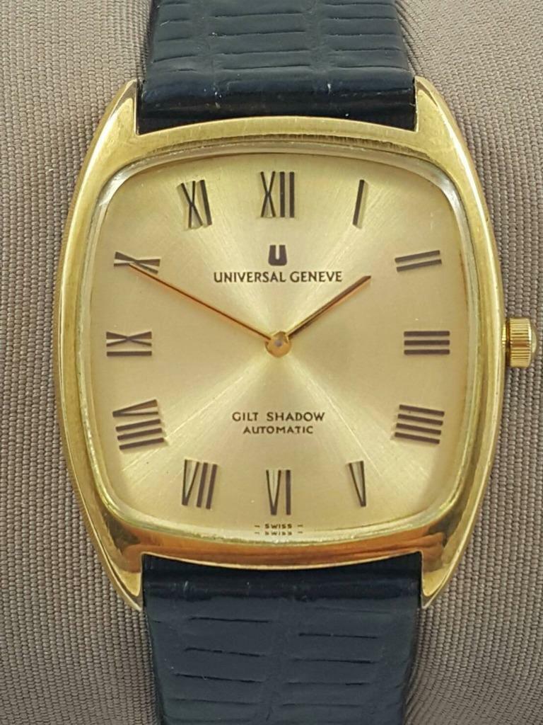 Authentic UNIVERSAL GENEVE Gilt Shadow Microrotor Auto Men's Authentic UNIVERSAL GENEVE Gilt Shadow Microrotor Auto Men's