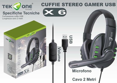 Cuffie Gaming per PS4 PS3 PC MAC USB Con CONTROLLO Volume Microfono Gamer |  eBay