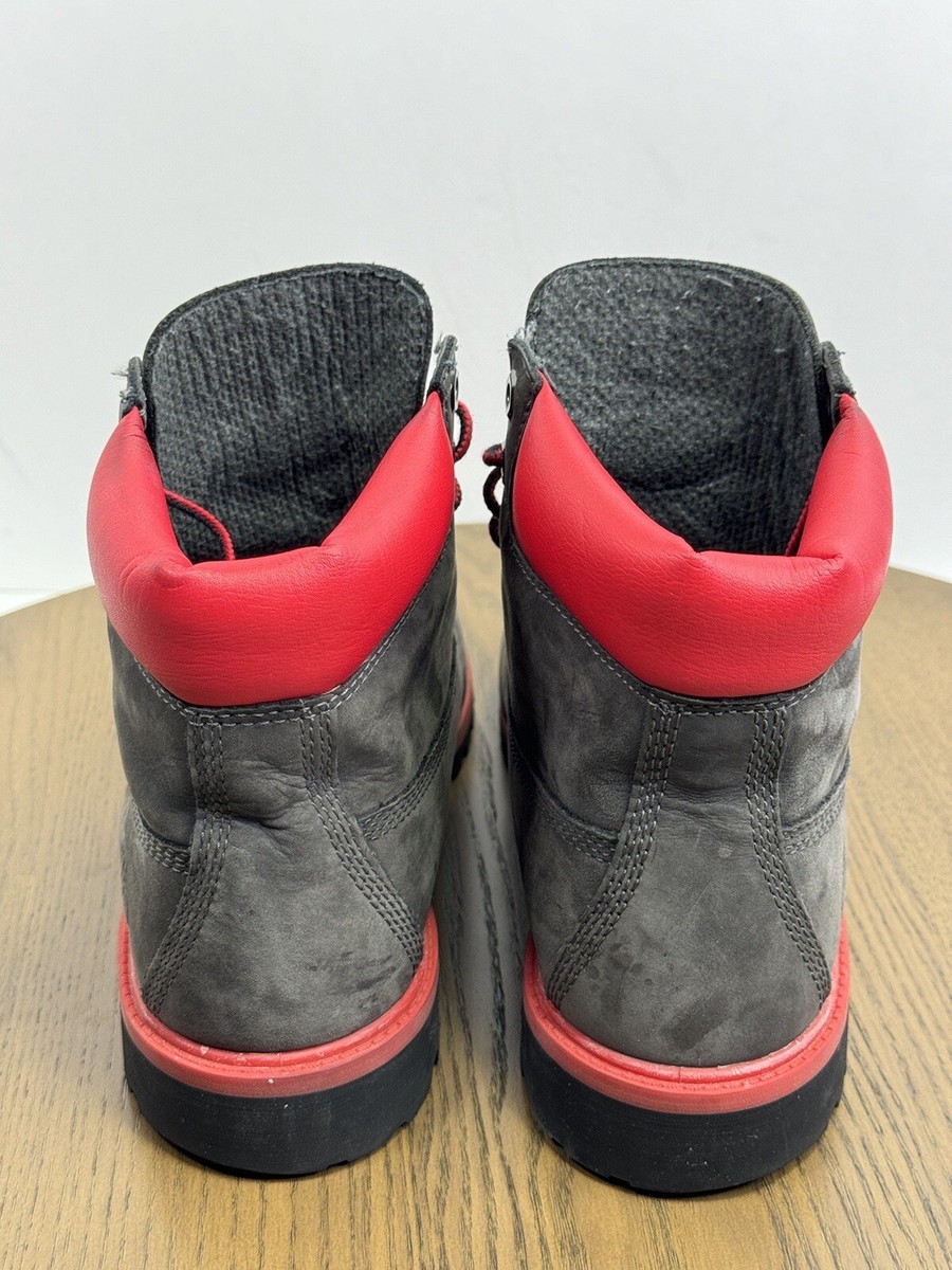 Timberland Boots US Size 6.5 Black/Grey with Red trim | eBay