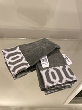 Avanti Hand Towel Chevron Galaxy Gray/Grey  Silver, Small Nickel, NEW Set