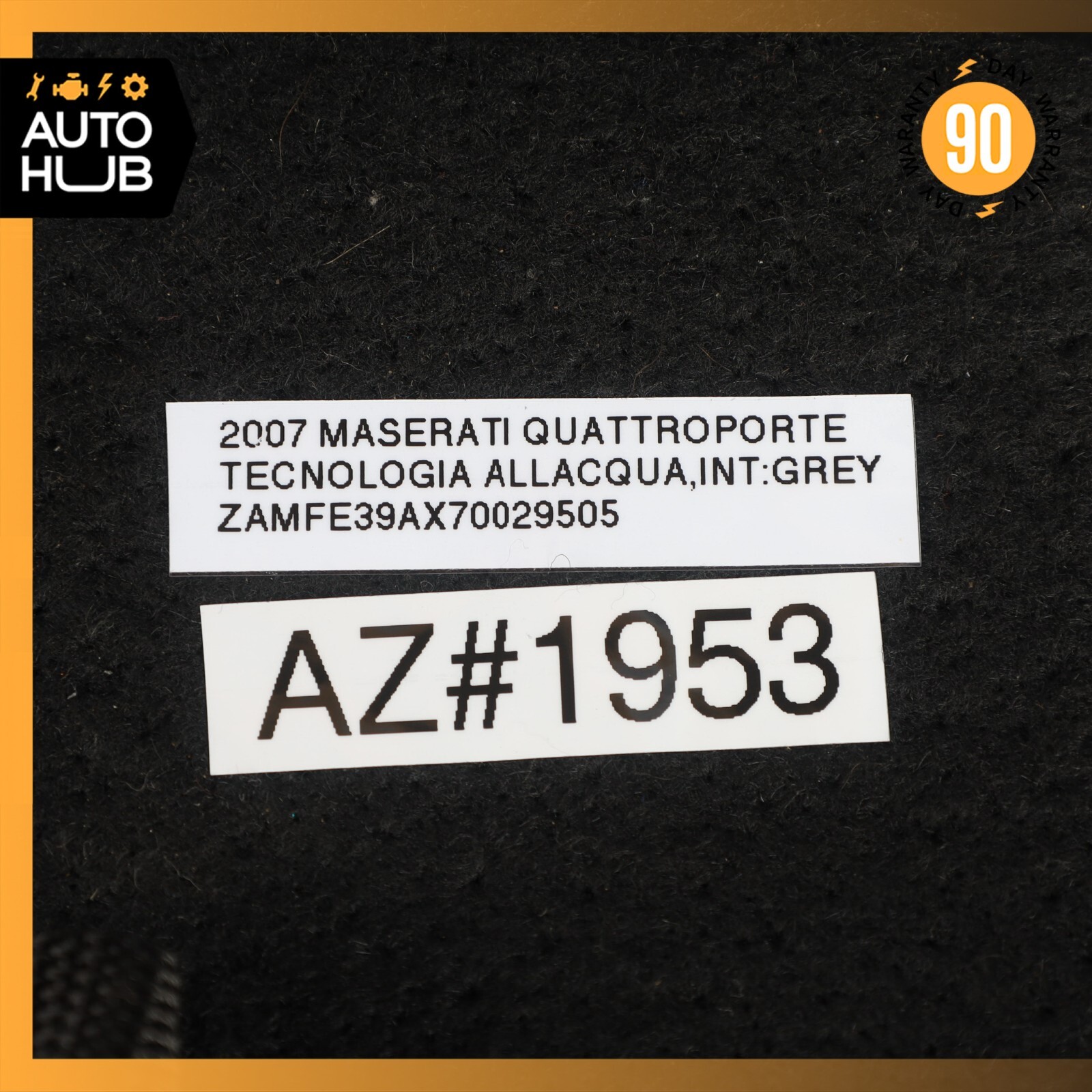 03-13 Maserati Quattroporte M139 Rear Right Quarter Upper C Pillar Suede OEM