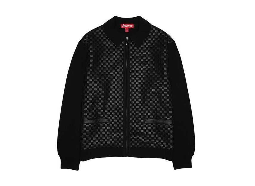Supreme Woven Leather Zip Up Cardigan Black | eBay Supreme Woven Leather Zip Up Cardigan Black | eBay