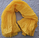 EUC Yellow Women's Decorative Crinkle Scarf from World Market 40" x 72"