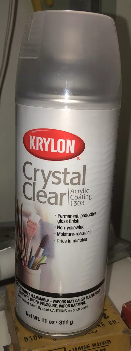 Krylon 1303 Crystal Clear Acrylic Coating, Artist Spray, 11 Ounce