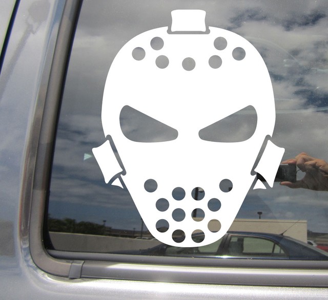 Vintage Hockey Goalie Mask Retro Jason Car Window Vinyl Decal Sticker