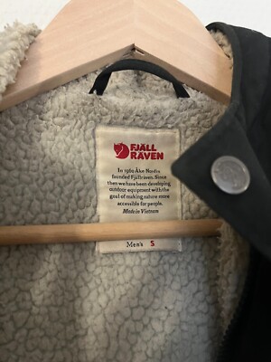 Fjallraven Greenland Men Jacket Small Black 81434 Full Zip Winter