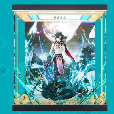 Dustproof Display Light Case Box For APEX Genshin Impact Xiao 1/7 Figure Toy