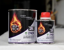High Teck 77424 2K High Solids DTM Primer/Sealer BLACK QUART Kit w/Hardener!